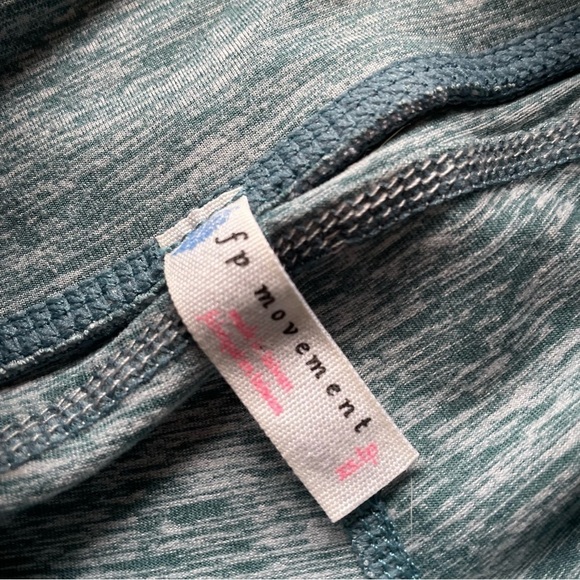 Free People Movement High-Rise 7/8 You're a Peach Leggings XS Grey Teal - Picture 11 of 16